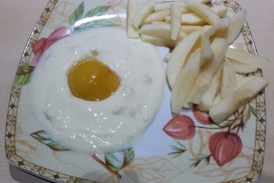 Dessert à la Pommes mit Spiegelei