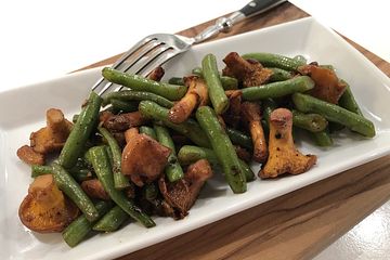 Grüne Bohnen-Pfifferling-Salat