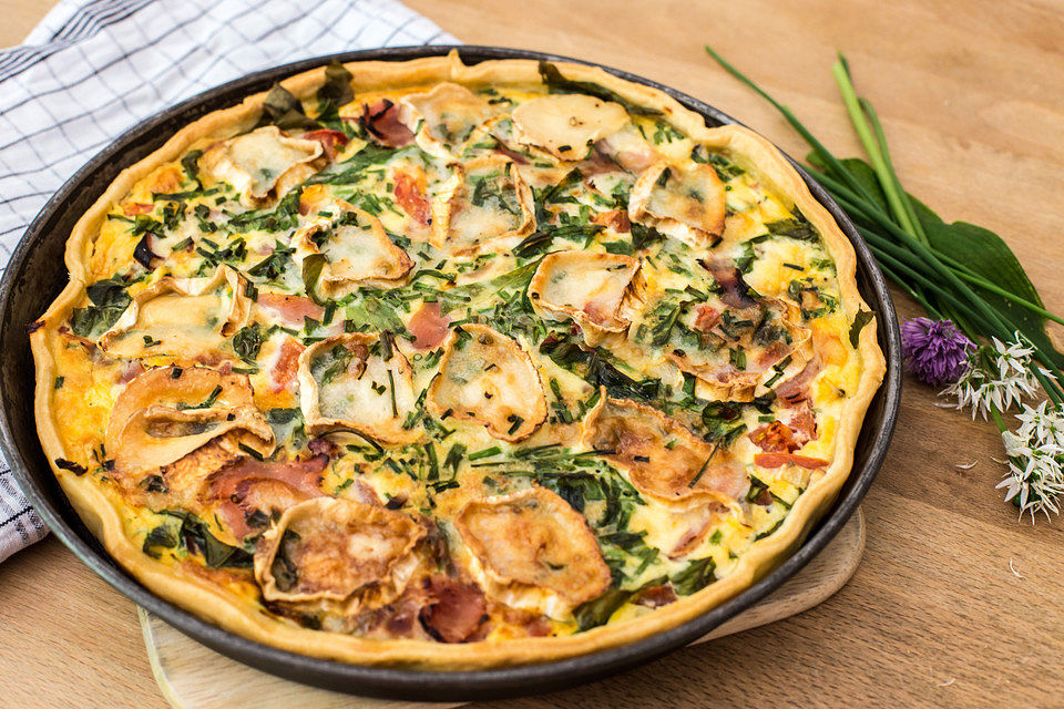 Ziegenkäse-Quiche mit Bärlauch