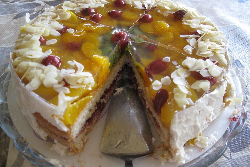 Saftige Obsttorte