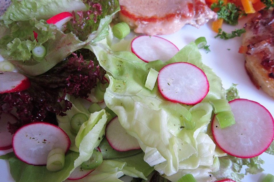 Blattsalat mit Radieschen