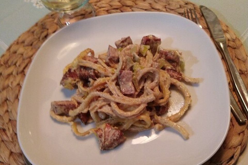 Spätzle-Leberkäse-Auflauf Spätzle-Leberkäse-Auflauf