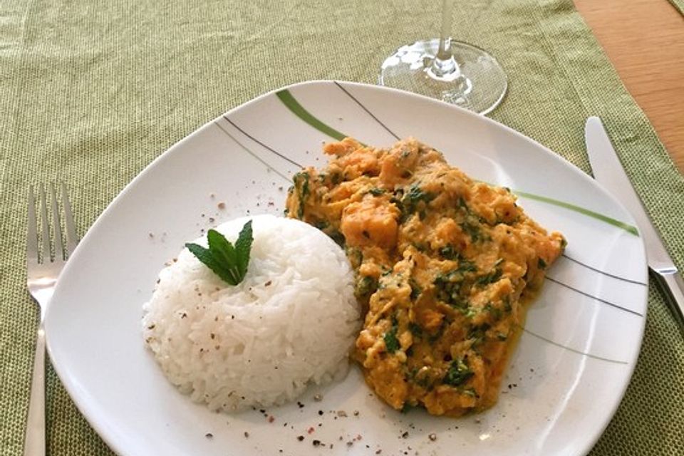 Pikantes Süßkartoffel-Curry