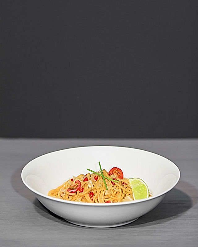 Spaghetti mit Chili-Limettensauce