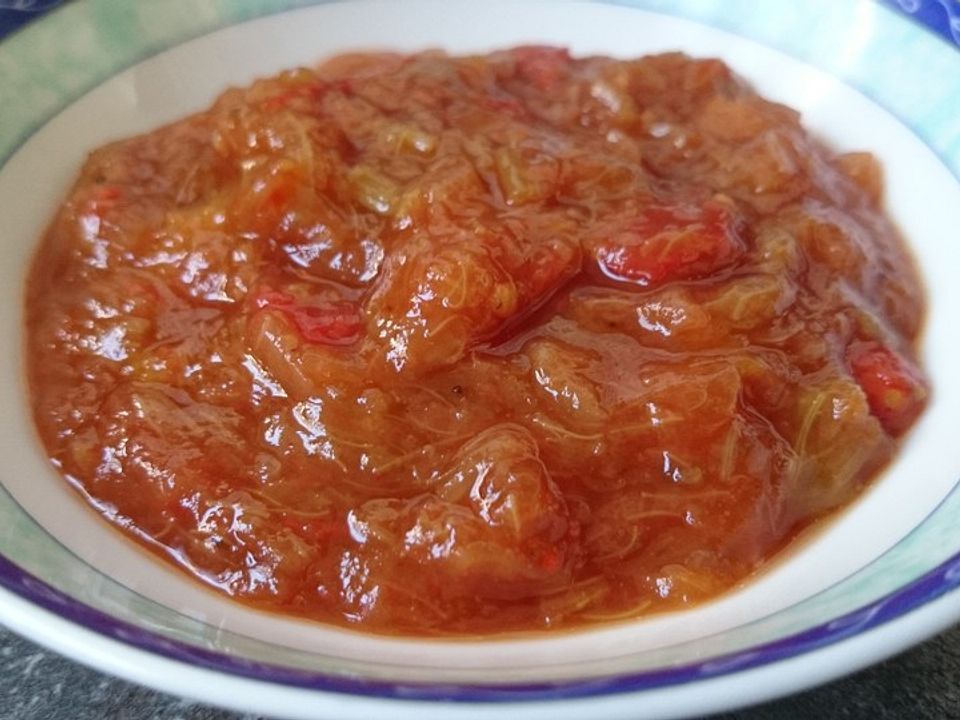 Rhabarber-Tomaten Chutney von Kochtruffel| Chefkoch