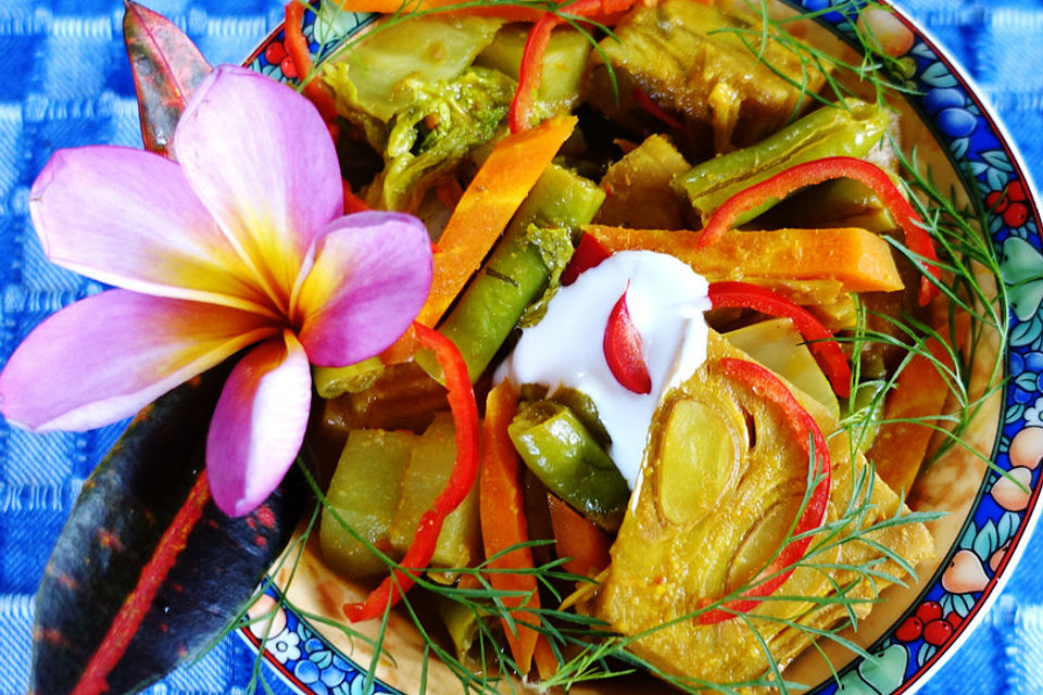 Gulai Nangka muda dan Sayur campur