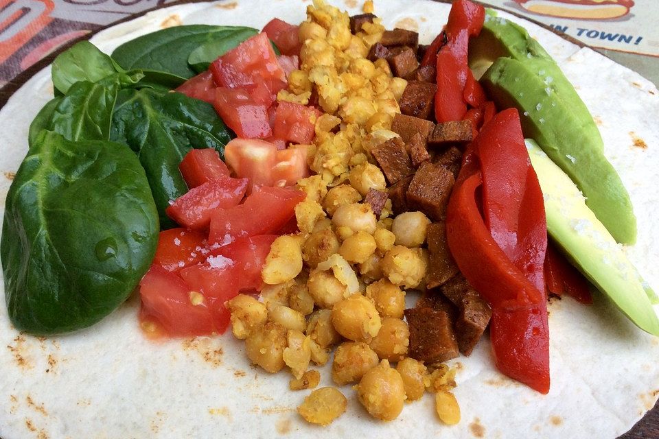 Veganer Frühstücks-Burrito