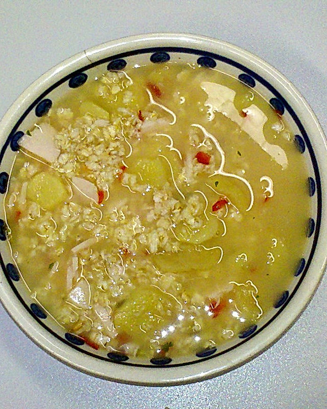 Sauer-scharf Suppe fürs Büro