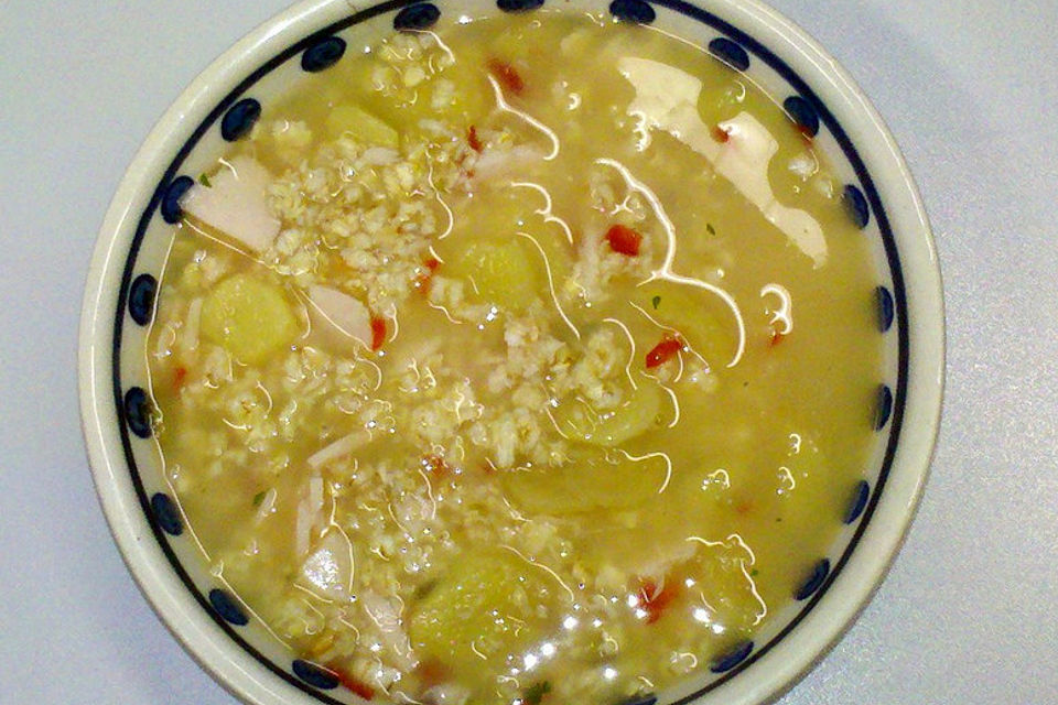 Sauer-scharf Suppe fürs Büro