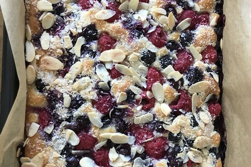 Joghurt Frucht Blechkuchen