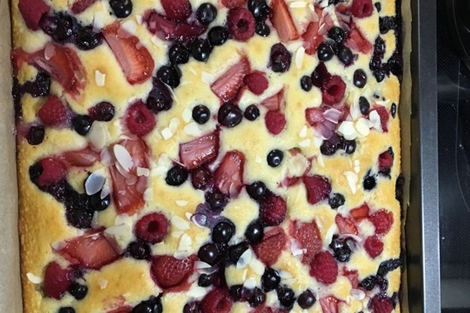 Joghurt Frucht Blechkuchen