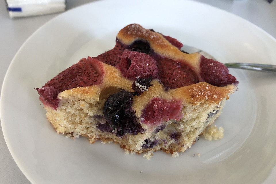 Joghurt Frucht Blechkuchen