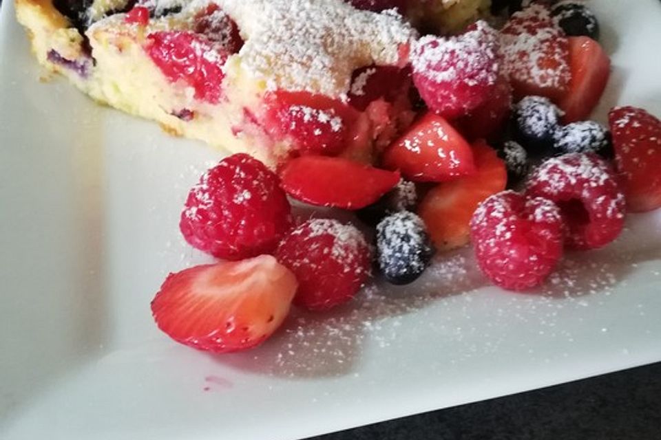 Joghurt Frucht Blechkuchen