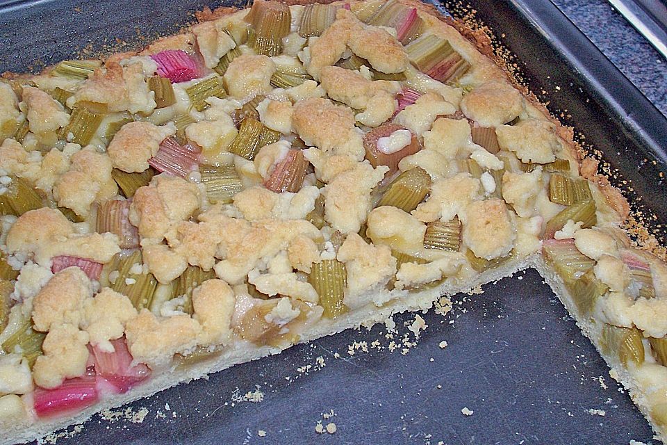 Schneller Rhabarber - Streuselkuchen