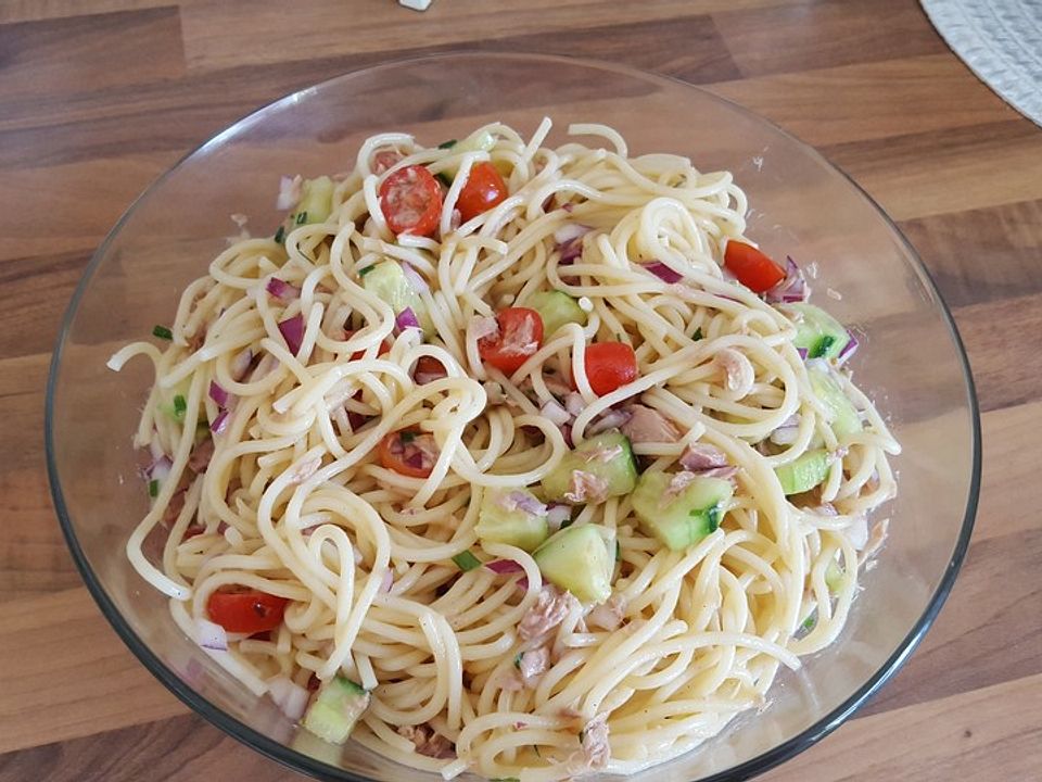 Spaghettisalat mit Thunfisch von Linus2014| Chefkoch