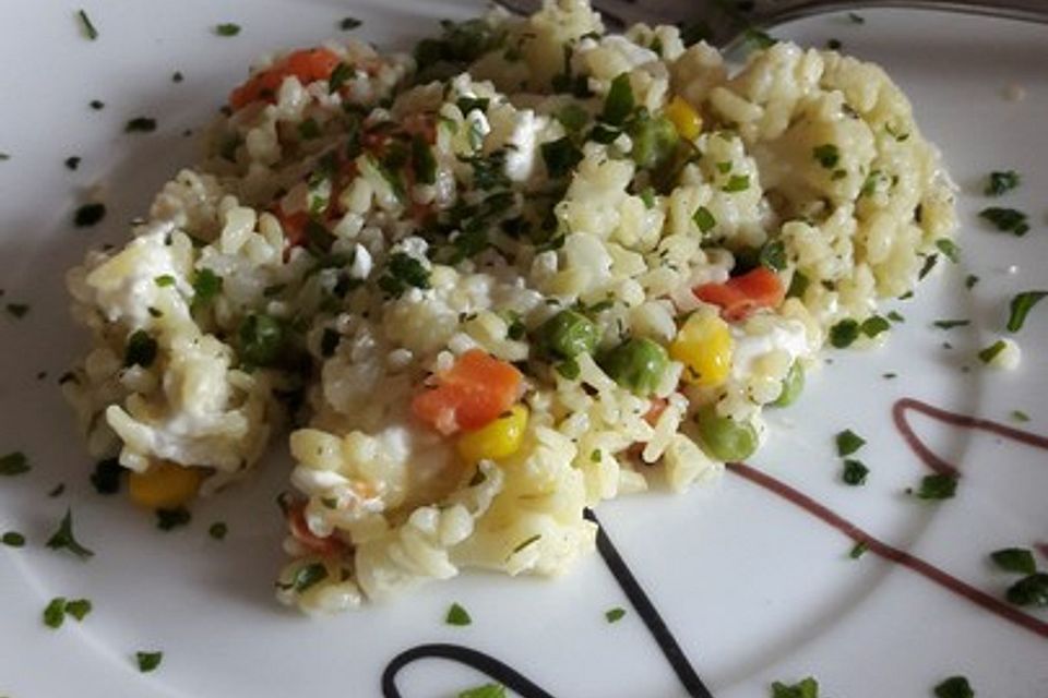 Bulgur-Gemüse-Pfanne mit Feta