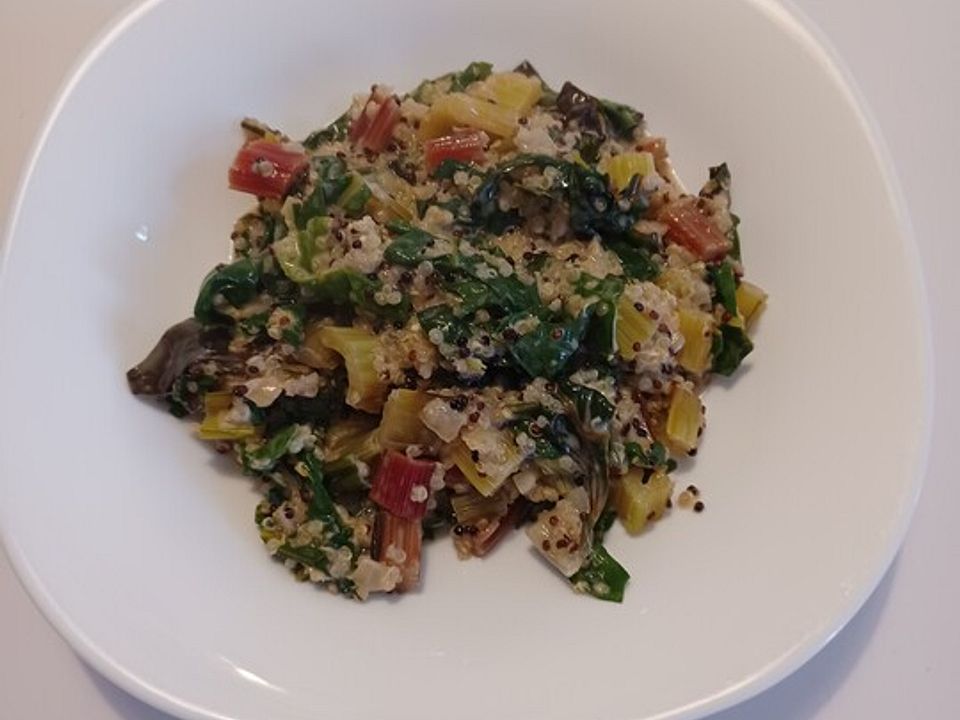 Mangold-Quinoa-Kokos-Risotto, getoppt mit Zitronenbröseln von kati2707 ...