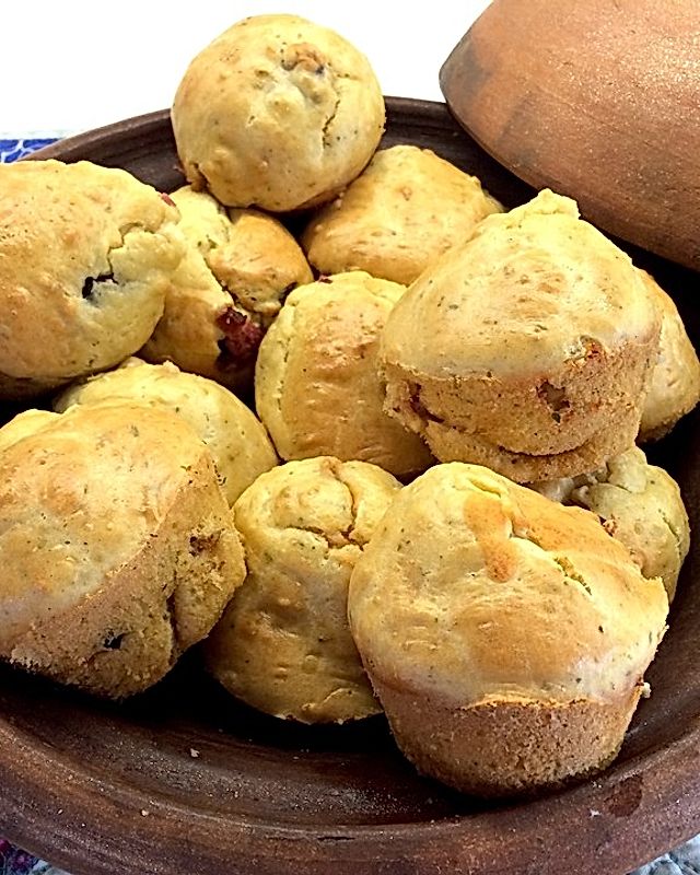 Oliven-Hüttenkäse-Muffins