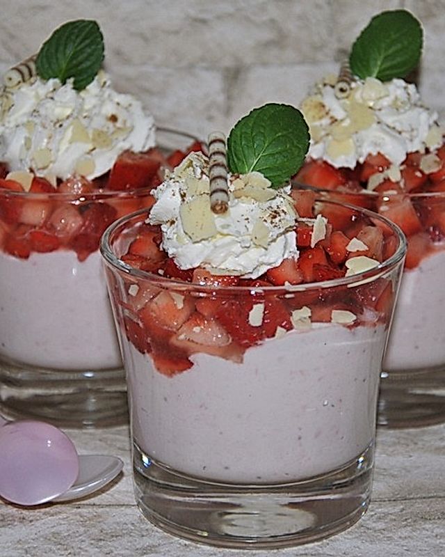 Frischkäse-Erdbeer-Dessert