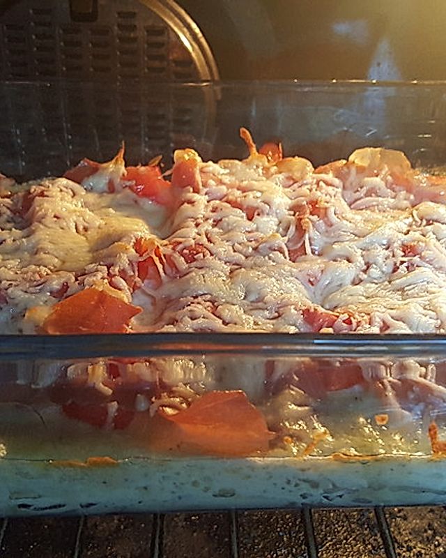 Spargelpizza ohne Boden