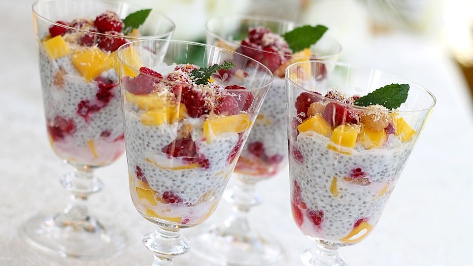 Chia Pudding Mit Mango Und Himbeeren A La Gabi Von Gabriele9272 Chefkoch 