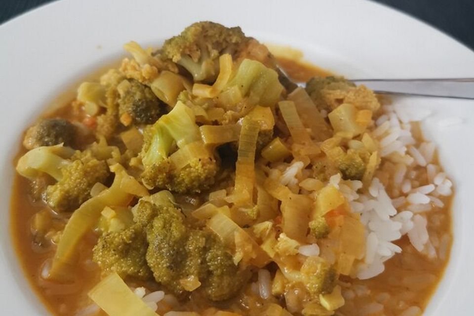 Brokkoli-Lauch-Curry