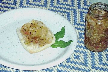 Apfel - Zucchini Konfitüre mit Minze