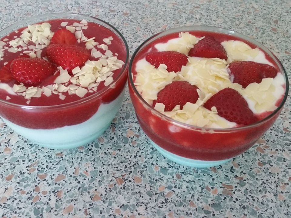 Erdbeer Dessert Mit Quark Und Joghurt - Cuisine Rezept