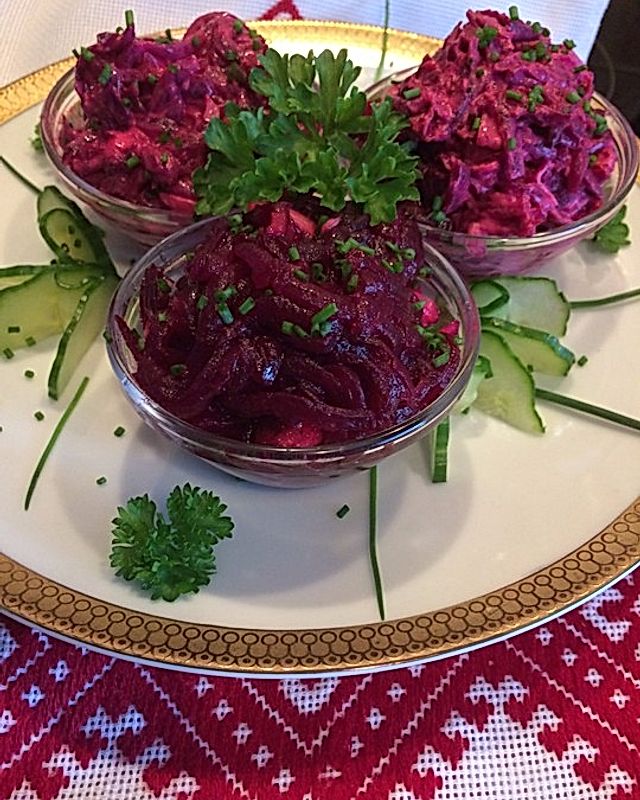 Ukrainischer Rote-Bete Salat in 3 Variationen