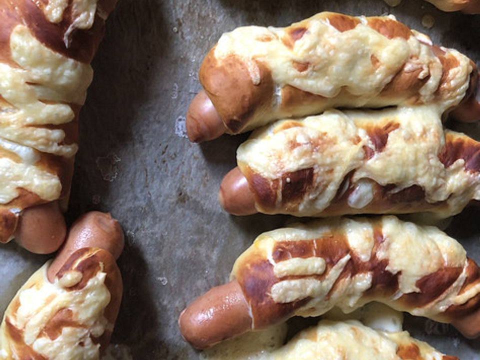Cheese Pretzel Dogs von amerikanischkochenDE Chefkoch