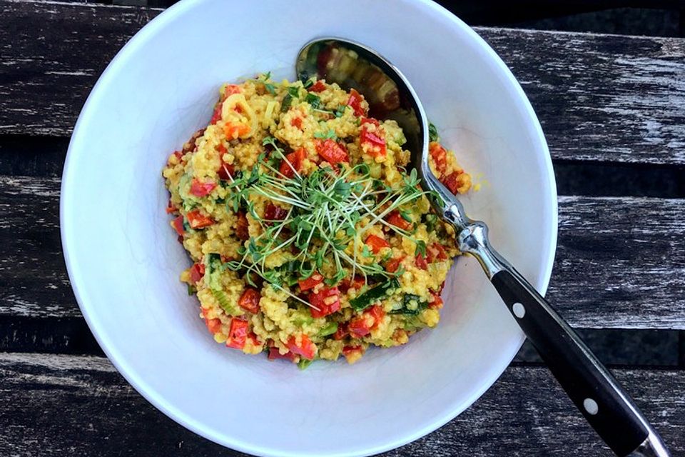 Curry-Gemüse-Couscous mit Kokosmilch