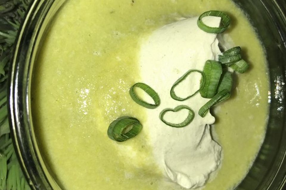 Grünes Sommersüppchen mit Erbsen und Matcha-Tee aus Fiefhusen