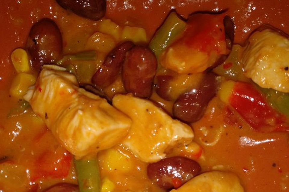 Schnelle low-carb Mexico-Pfanne mit Huhn