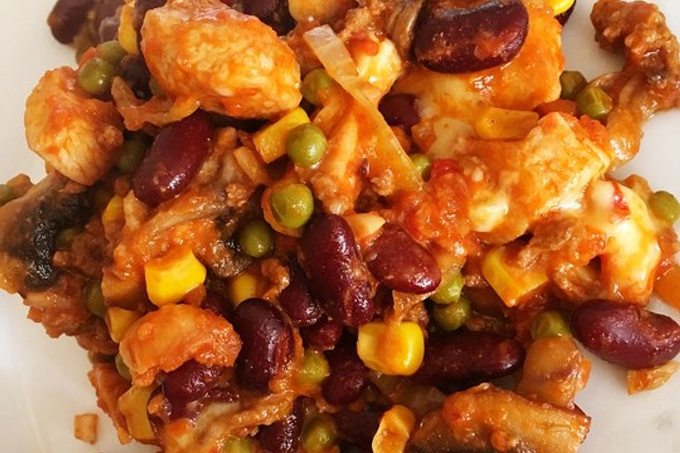 Schnelle low-carb Mexico-Pfanne mit Huhn