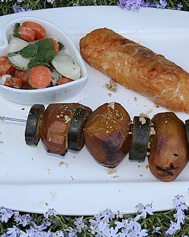 Zucchini-Kartoffeln vom Grill
