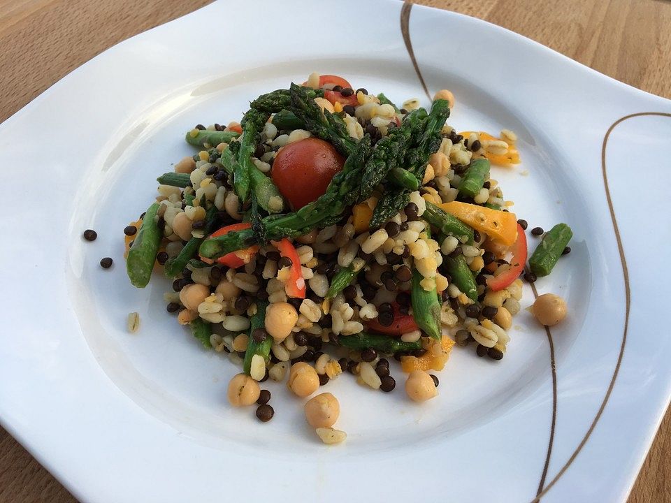 Linsen-Ebly-Salat mit grünem Spargel von unkreativ_| Chefkoch
