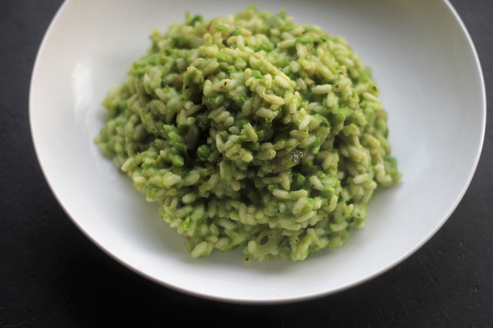 Risotto mit Mashed Peas