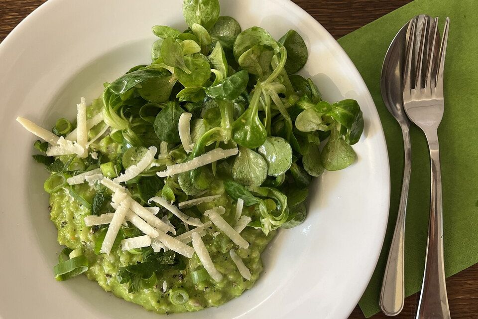 Risotto mit Mashed Peas