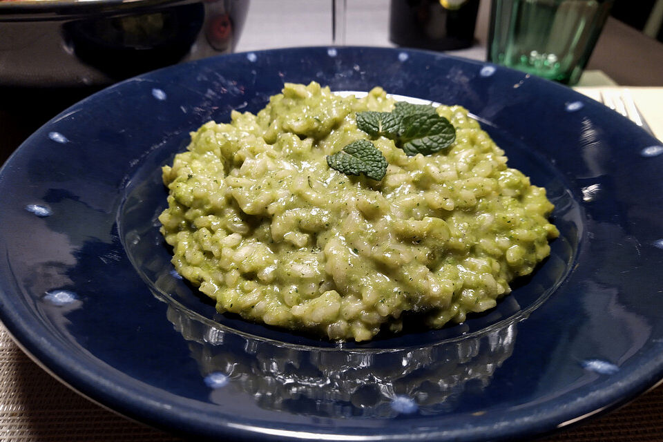 Risotto mit Mashed Peas