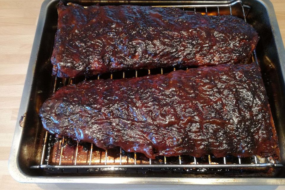 Spareribs 3-2-1 vom Grill oder aus dem Backofen