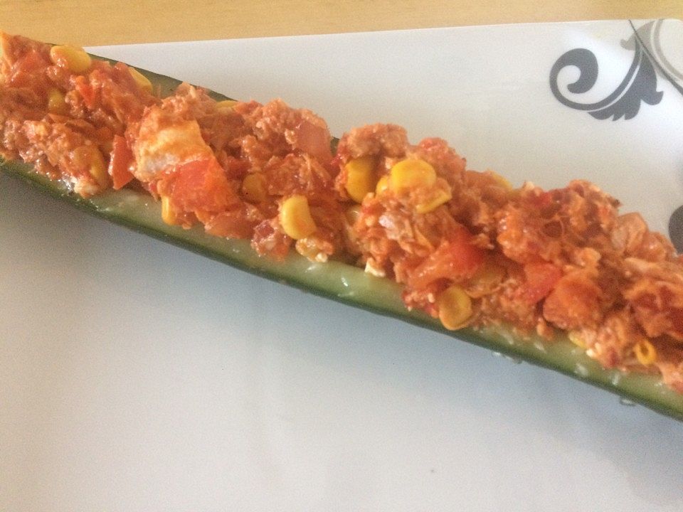 Gurke mit Thunfischfüllung von MarieRefohnefeits | Chefkoch Gurke mit Thunfischfüllung von MarieRefohnefeits | Chefkoch