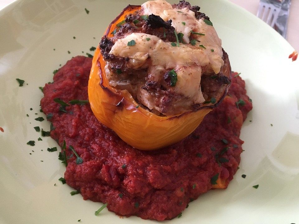 Paprika gefüllt mit Hühnchen-Couscous| Chefkoch