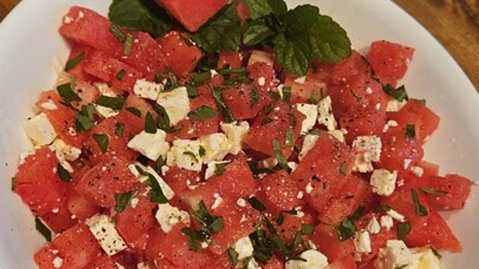 Wassermelonensalat mit Feta und Minze von Hobbykoch-Rotfuchs