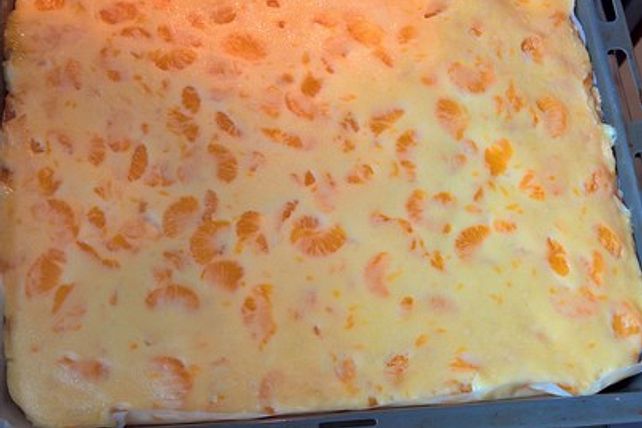 Mandarinen-Schmand-Kuchen vom Blech von Sahnefee79| Chefkoch