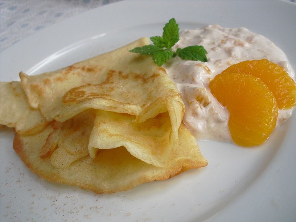 Buttermilchpfannkuchen mit Mandarinenquark von stefansterni| Chefkoch