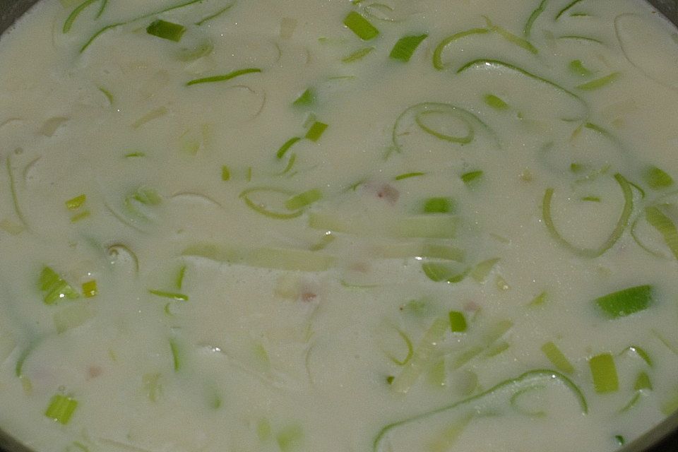 Käsesuppe mit Lauch