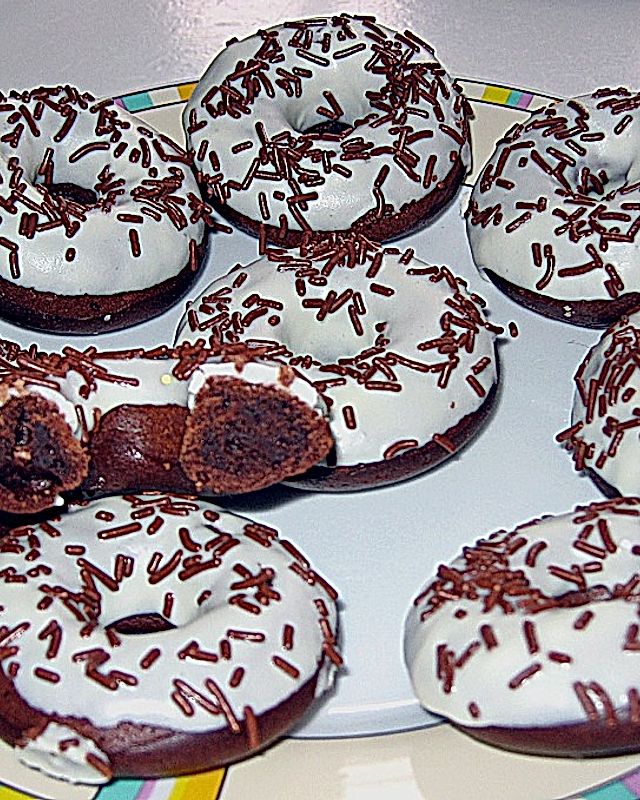Schoko - Donuts aus der Form