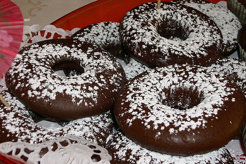 Schoko - Donuts aus der Form