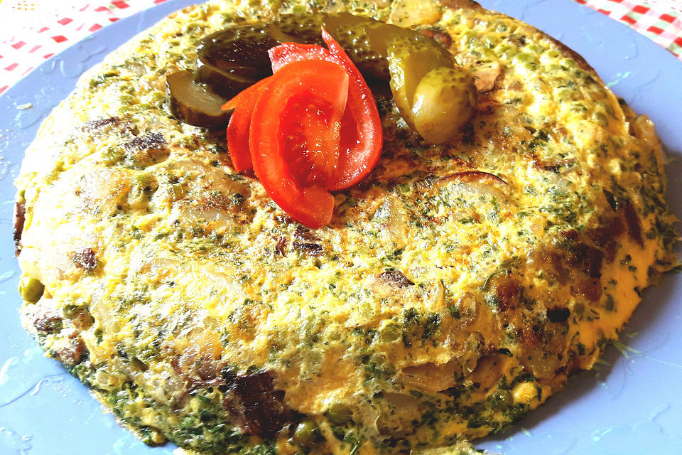 Omelette in der Wokpfanne