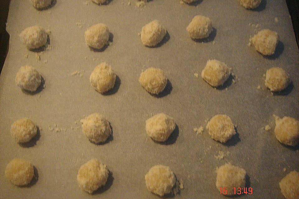 Gebackene Marzipan - Kugeln